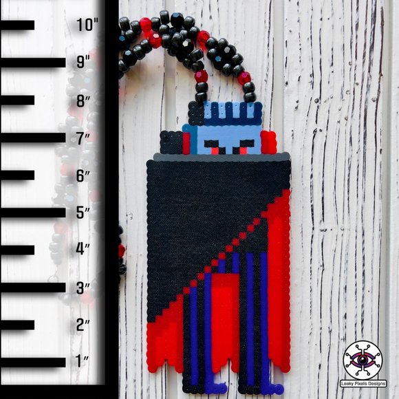Dracula Vampire Perler Necklace - Picture 4 of 4